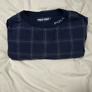 Polo Men's Navy Checkered Shirt
